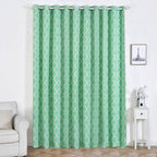 2 Pack White Mint Lattice Print Thermal Blackout Curtains With Chrome Grommet Window Treatment Panels - 52"x108"