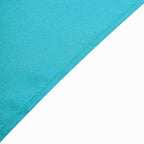 Polyester 90"x90" Table Overlay Square Tablecloth Turquoise - Wrinkle-Resistant & Durable Table Cover