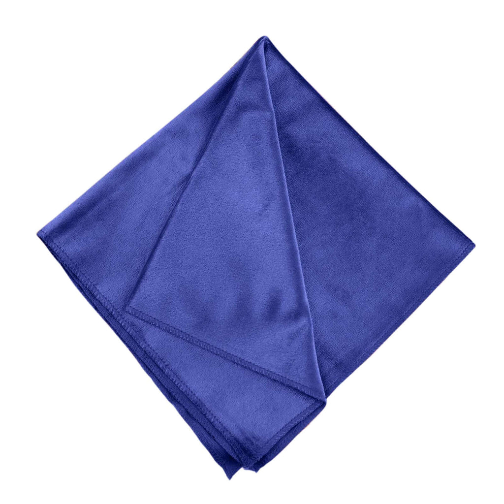 5 Pack Premium Velvet 20"x20" Napkins Royal Blue - Soft Sheen Finish Cloth Napkins