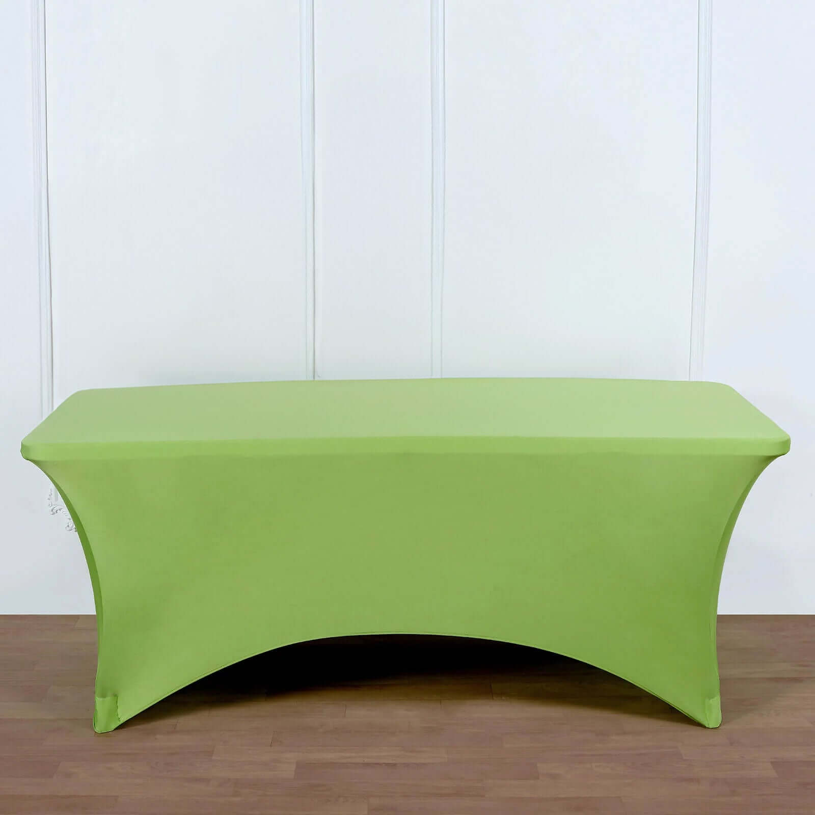 Stretch Spandex 6ft Rectangle Tablecloth Apple Green - Durable Form-Fitting Table Cover