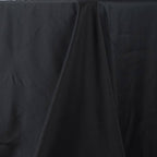Premium Polyester 90"x156" Rectangle Tablecloth Black - Seamless 220GSM Stain-Resistant Design for Classy Events