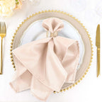 5 Pack Polyester 20"x20" Napkins Blush - Wrinkle Resistant & Easy Care Cloth Napkins