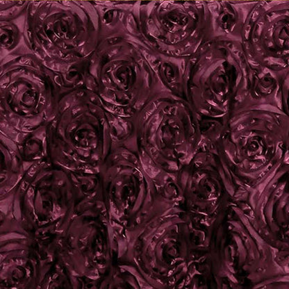 Rosette Satin 14"x108" Table Runner Burgundy - Grandiose Design