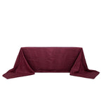 Taffeta 90"x156" Rectangle Tablecloth Burgundy - Accordion Crinkle Seamless Table Cover