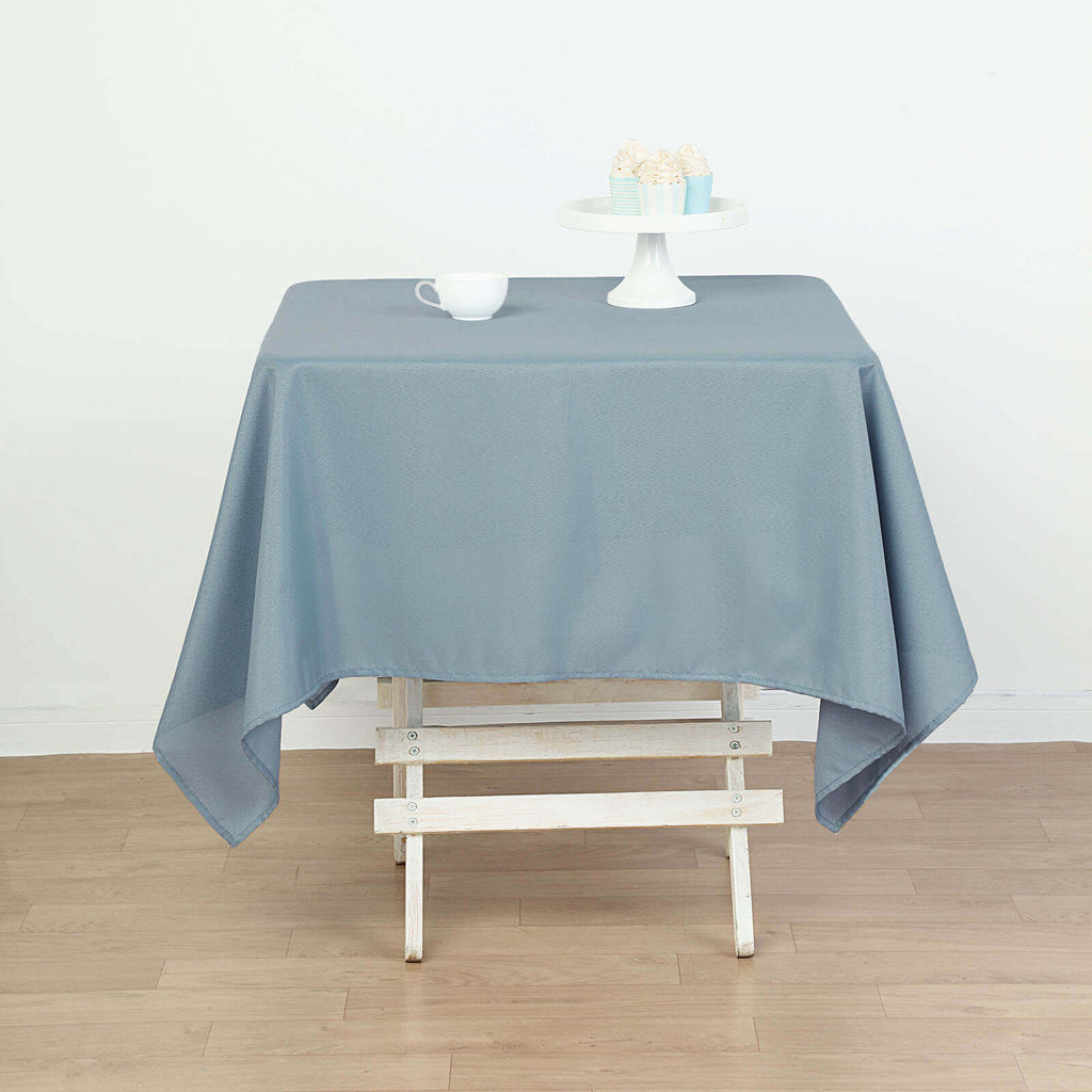 Polyester Square 54"x54" Tablecloth Dusty Blue - Wrinkle-Resistant & Durable Table Cover