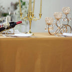 Polyester 90"x156" Rectangle Tablecloth Gold - Seamless Wrinkle-Resistant Design for Sophisticated Gatherings