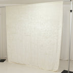 Ivory Crushed Velvet Backdrop Curtain â€“ 8ft x 8ft Event Drape with Rod Pocket, Privacy Panel for Photo Booths & Events
