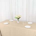 Polyester 90"x156" Rectangle Tablecloth Nude - Seamless Wrinkle-Resistant Table Cover