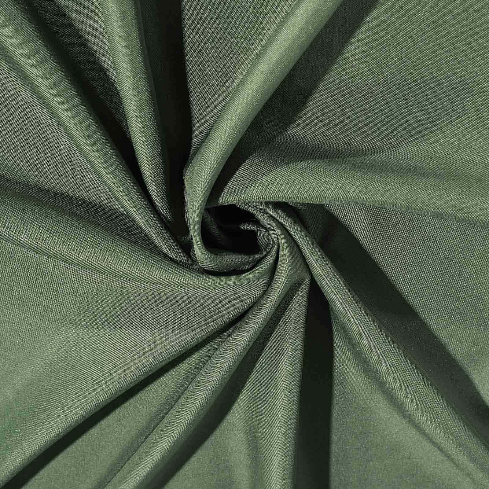 Polyester 70"x70" Table Overlay Square Tablecloth Olive Green - Wrinkle-Resistant & Durable Table Cover