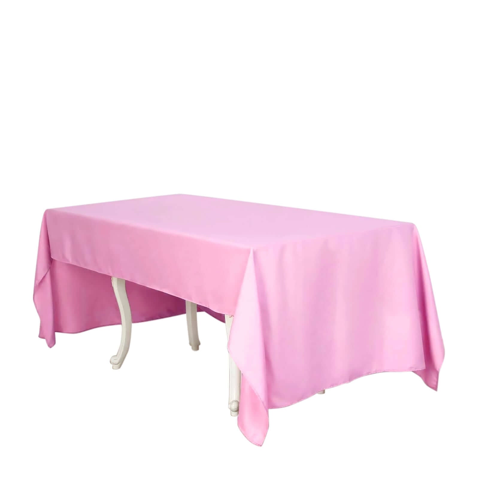 Polyester 60"x126" Rectangle Tablecloth Pink - Wrinkle-Resistant Table Cover