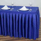 Polyester 21ft Table Skirt Royal Blue - Classic Pleated Design