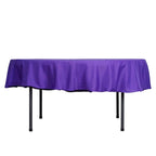 Polyester 90" Round Tablecloth Purple - Stain & Wrinkle-Resistant Table Cover