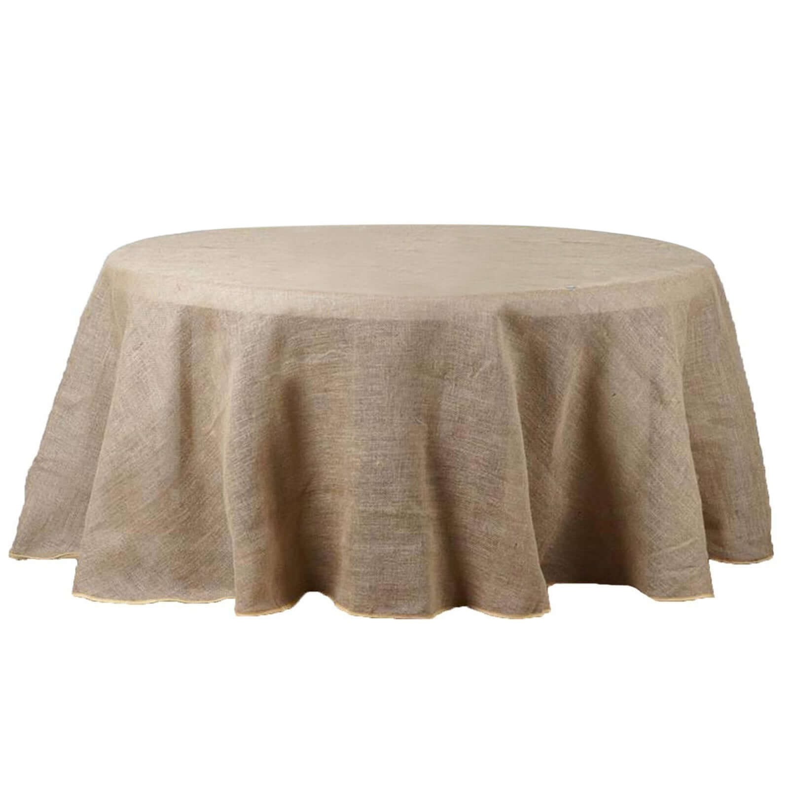 Burlap Jute 108" Round Tablecloth Natural - Rustic Boho Chic Table Linen