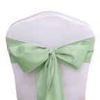 5 Pack Polyester Chair Sashes Sage Green 6"x108"