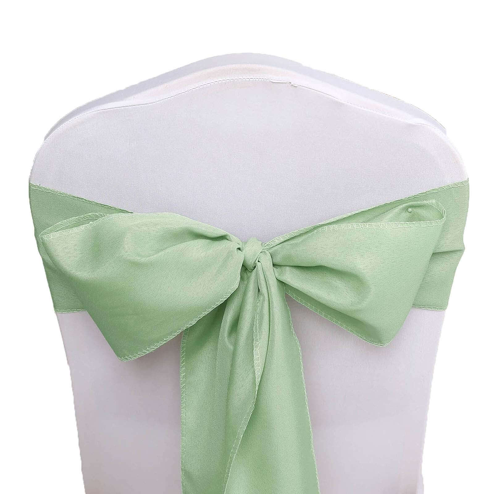 5 Pack Polyester Chair Sashes Sage Green 6"x108"