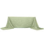 Taffeta 90"x156" Rectangle Tablecloth Sage Green - Accordion Crinkle Seamless Table Cover