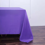 Polyester Square 90"x90" Tablecloth Purple - Wrinkle-Resistant & Durable Table Cover