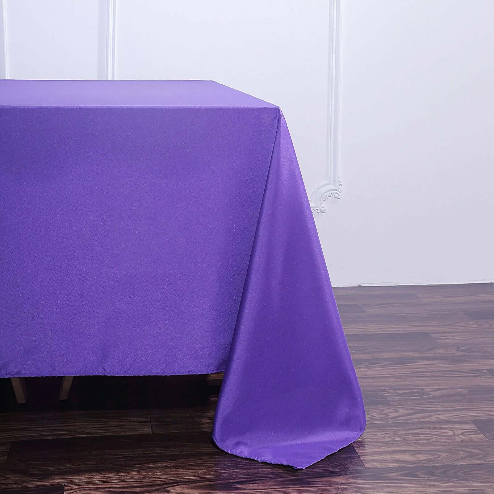 Polyester Square 90"x90" Tablecloth Purple - Wrinkle-Resistant & Durable Table Cover
