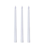 3-Pack LED Decorative Lighting Warm Flickering White - Flameless Taper Candles 11"