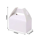 25 Pack Classic White Candy Gift Tote Gable Boxes, Party Favor Treat Bags - 6"x3.5"x7"