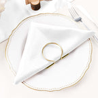 5 Pack Polyester 20"x20" Napkins White - Wrinkle Resistant & Easy Care Cloth Napkins for Special Occasions
