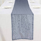 Sequin 12"x108" Table Runner Dusty Blue - Glittering Design