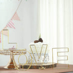 8" Tall Gold Freestanding 3D Decorative Wire Letter, Wedding Centerpiece - D
