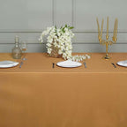 Polyester 90"x132" Rectangle Tablecloth Gold - Seamless Wrinkle-Resistant Design for Luxe Celebrations