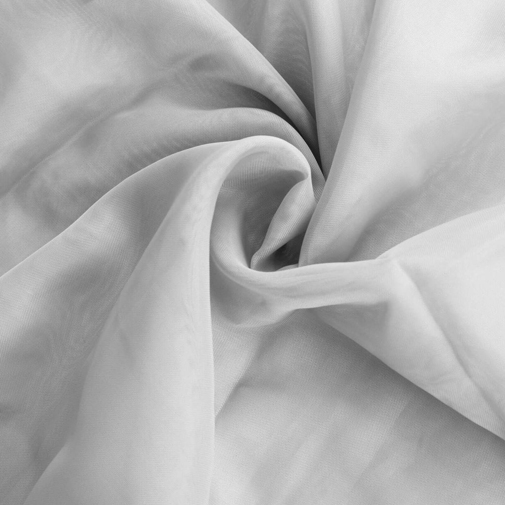 Chiffon Chair Sash with Curly Design Silver - Stylish Chair Decorations