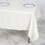 Polyester 70"x70" Table Overlay Square Tablecloth Ivory - Wrinkle-Resistant & Durable Table Cover