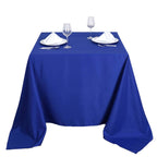 Polyester 90"x90" Table Overlay Square Tablecloth Royal Blue - Wrinkle-Resistant & Durable Table Cover