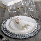 25 Pack Linen-Like Paper 8"x4" Napkins White with Gold Greek Key Design - Soft & Absorbent Airlaid Hand Towels for Exquisite Weddings & Events