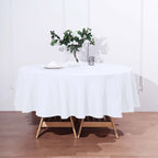 Polyester 90" Round Tablecloth White - Stain and Wrinkle-Resistant Table Cover for Party & Gatherings