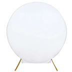 7.5ft White Round Spandex Fit Party Backdrop Stand Cover