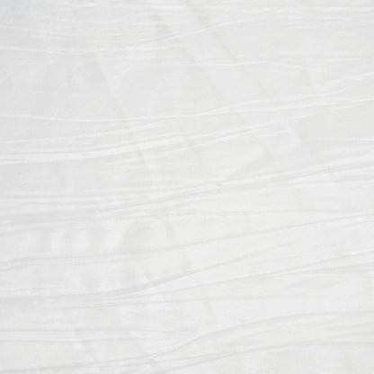 Taffeta 120" Round Tablecloth White - Seamless Accordion Crinkle Design for Stylish Occasions