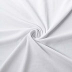 Stretch Spandex 72"x30" Rectangular Table Cover White with Curved Open Back Design Tailored Professional Look for Tradeshows, Events & Exhibitions