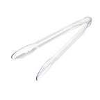 3-Pack Plastic Serving Tongs Clear - Durable Disposable Food Service Tongs for Salad Bars Dessert Tables Buffets 12"