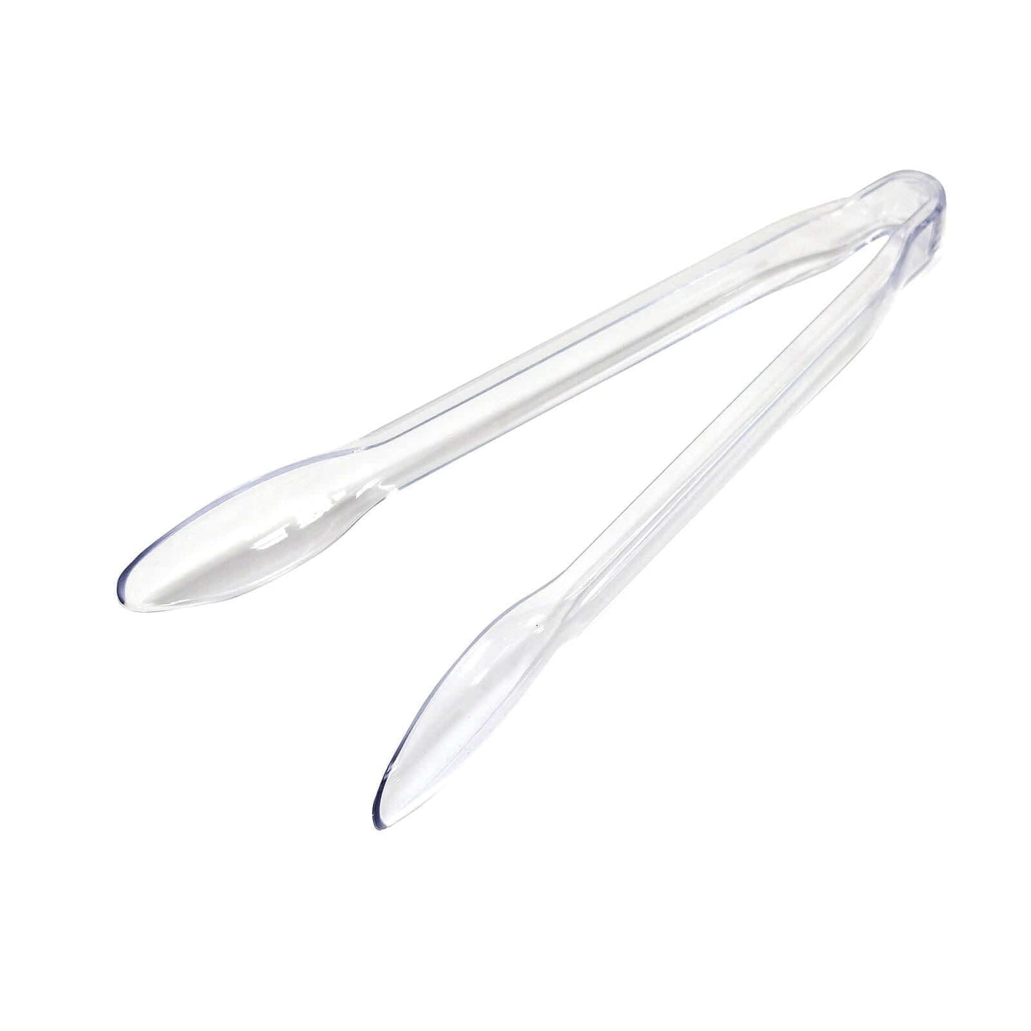 3-Pack Plastic Serving Tongs Clear - Durable Disposable Food Service Tongs for Salad Bars Dessert Tables Buffets 12"