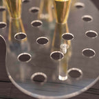 35-Slot Acrylic Ice Cream Cone Display Stand Mini Snow Cone Holder Tray Clear - Durable Party Serving Stand 16"