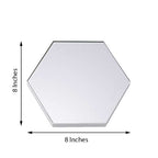 6-Pack Hanging Wall Decor Hexagon Glass Mirror Table Centerpiece - Decorative Reflective Display 8"