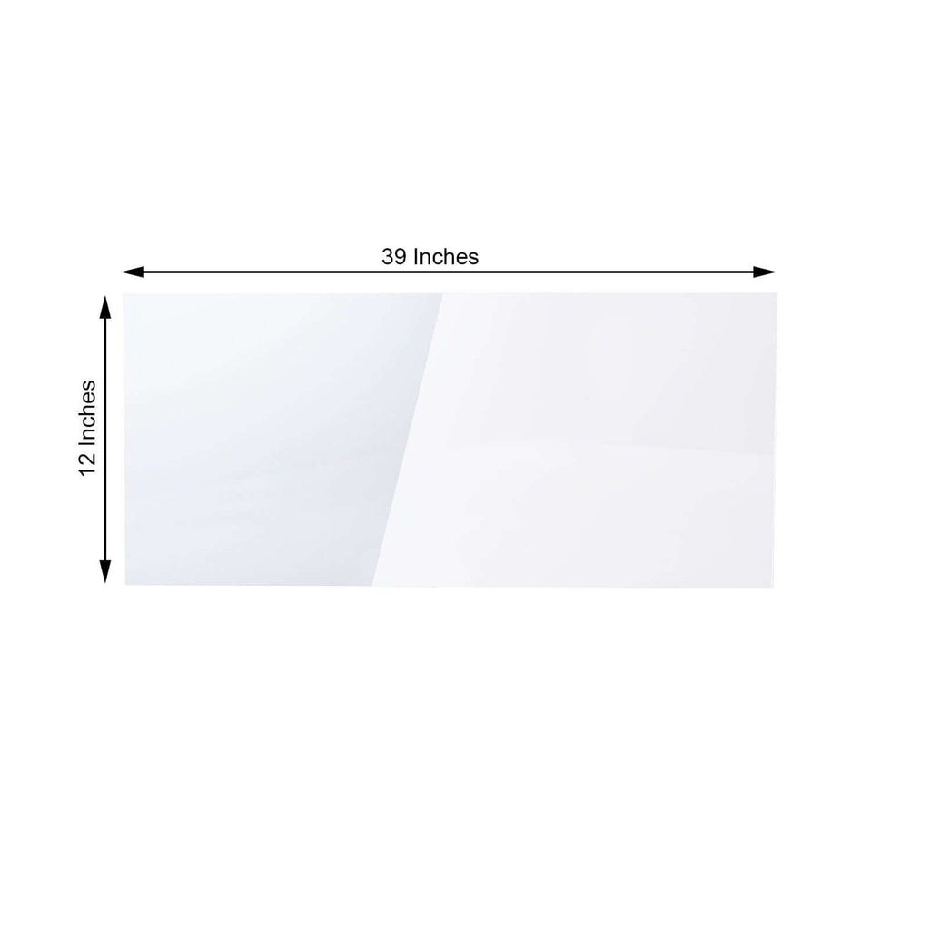 2-Pack Acrylic Plexiglass Sheets Rectangular Side Plates Clear - Protective Film Coating 40"x12"
