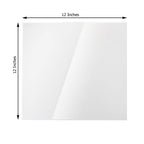 2-Pack Acrylic Plexiglass Sheets Top Plates Clear Square - Protective Film Coating 12" 3mm Thick
