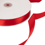 100 Yards 7/8" Red Single Face Decorative Satin Ribbon