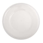 6-Pack Acrylic Round Charger Plates 13" in Clear with Beaded Rim, Decorative Dinner Party Serving Plates