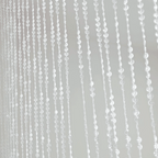 Acrylic Crystal Beaded Curtain with Fabric Rod Pocket, 43 Strands Room Divider Clear Diamond Cut Beads Doorway String Curtain - 5ftx10ft