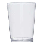 25-Pack Plastic Tumbler Cups Clear - Stylish Disposable Party Glasses 10oz