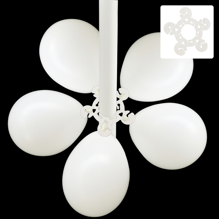 Clear Flower - Shaped Balloon Clip Connectors â€“ 100 Pcs Plastic Clips for Balloon Arch, Garland & Party Decoration Supplies - Bell Racket Store