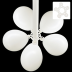 Clear Flower - Shaped Balloon Clip Connectors â€“ 100 Pcs Plastic Clips for Balloon Arch, Garland & Party Decoration Supplies - Bell Racket Store