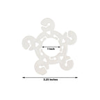 Clear Flower - Shaped Balloon Clip Connectors â€“ 100 Pcs Plastic Clips for Balloon Arch, Garland & Party Decoration Supplies - Bell Racket Store