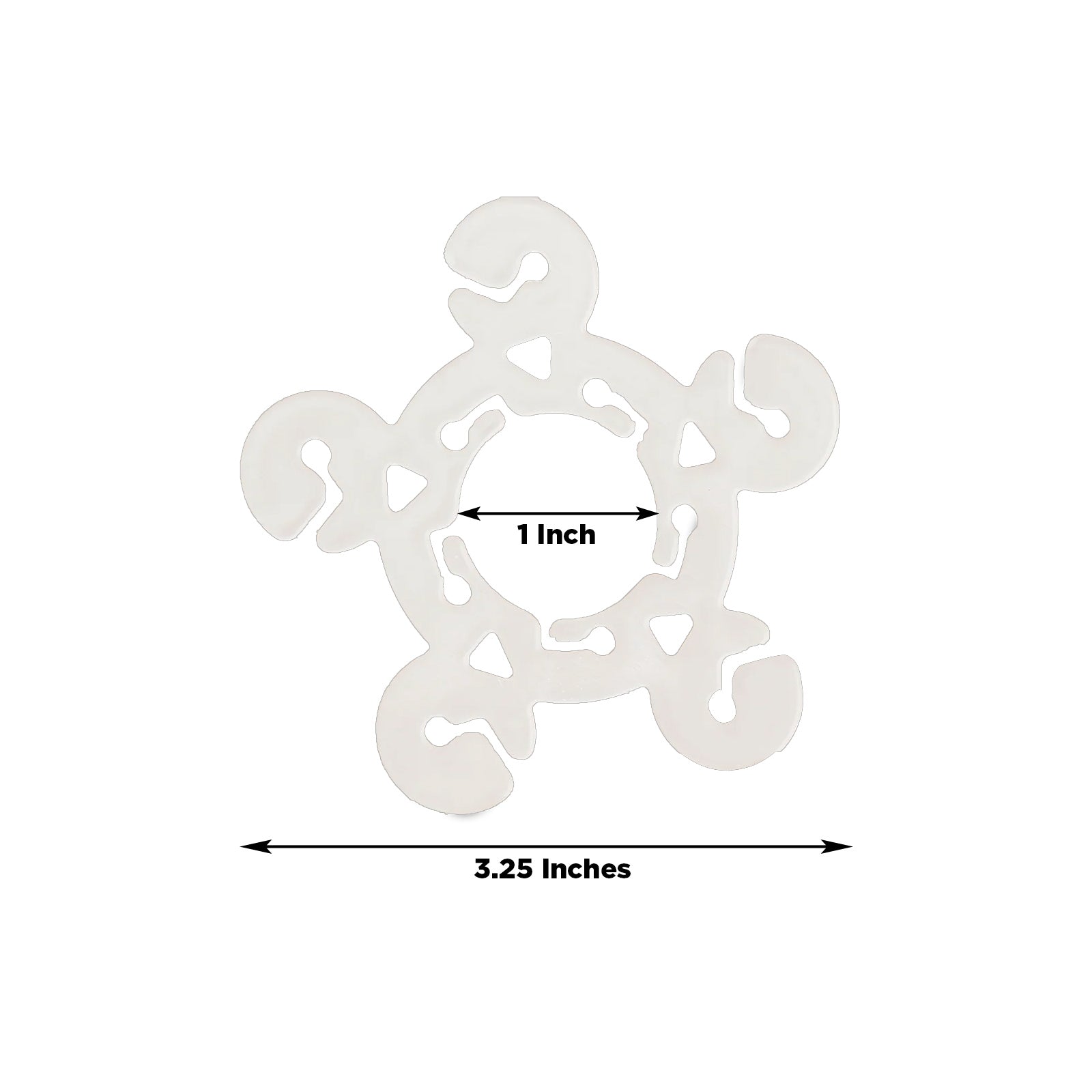 Clear Flower - Shaped Balloon Clip Connectors â€“ 100 Pcs Plastic Clips for Balloon Arch, Garland & Party Decoration Supplies - Bell Racket Store